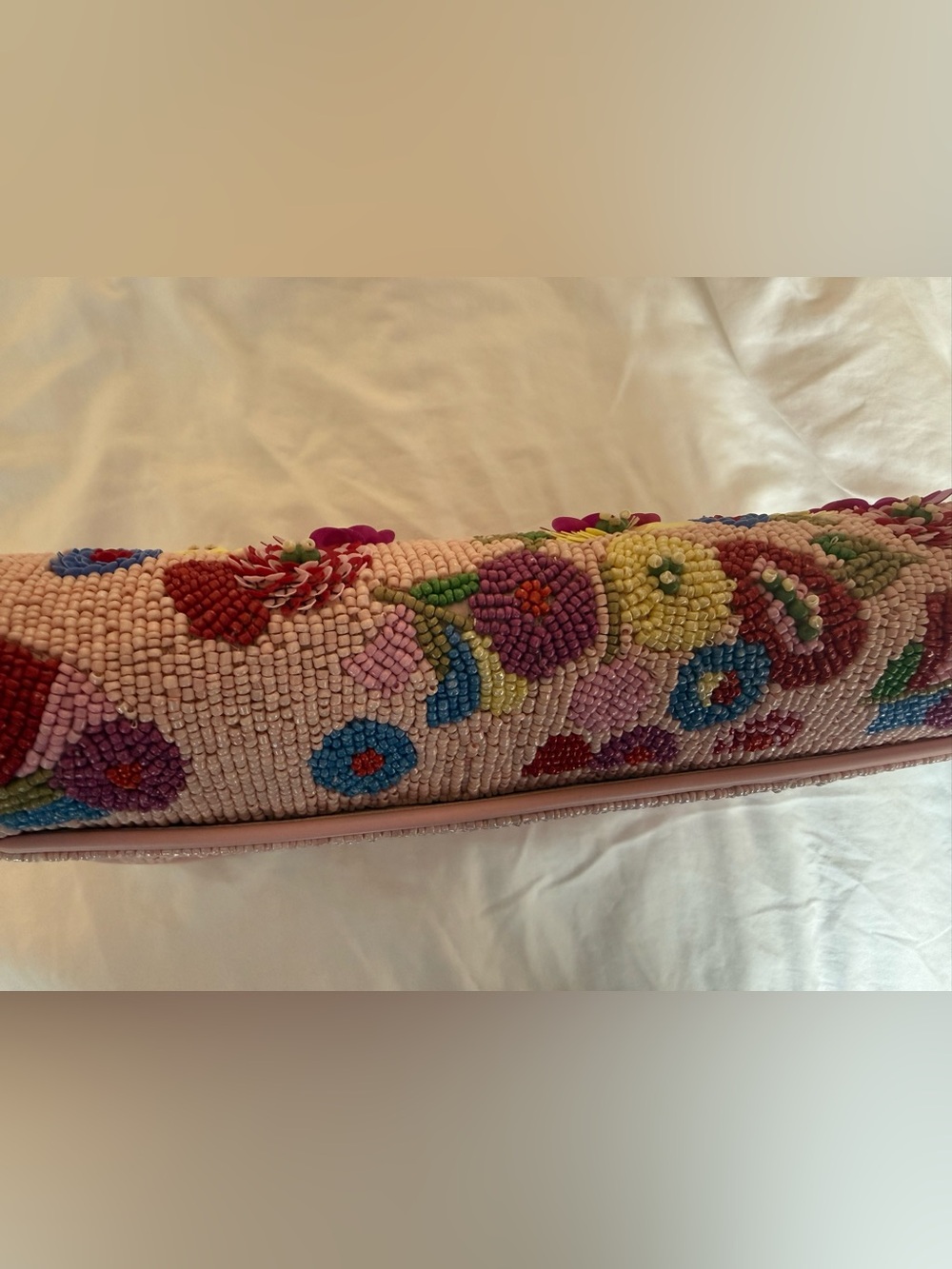 STAUD Tommy Pink Floral Beaded Shoulder Bag - Picture 6 of 11
